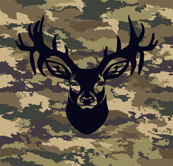 Camo Whitetail Buck Stainless Steel Tumbler