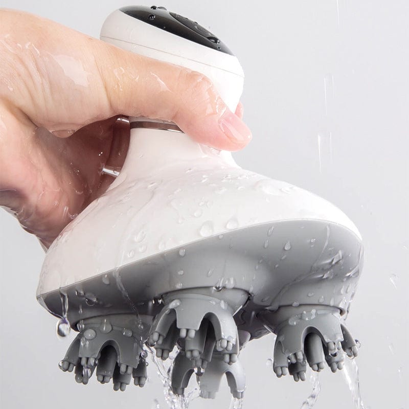 Top Gear 0 White Rechargeable Waterproof Head Massager Electric Scalp Massager