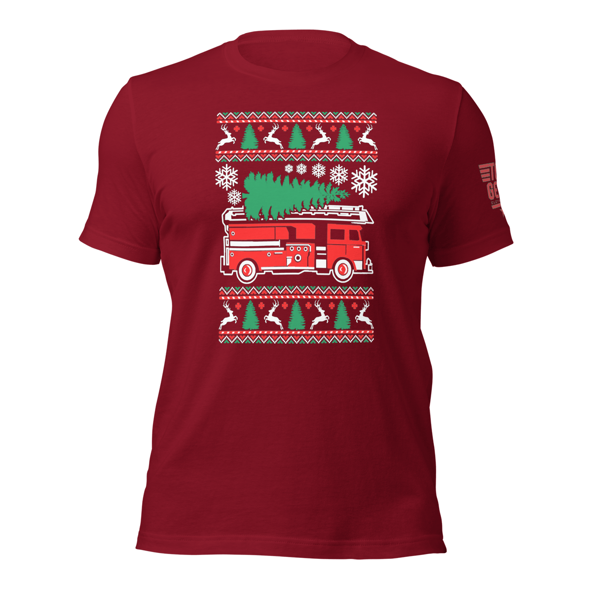 Top Gear Cardinal / XS Christmas Fire Truck T-Shirt
