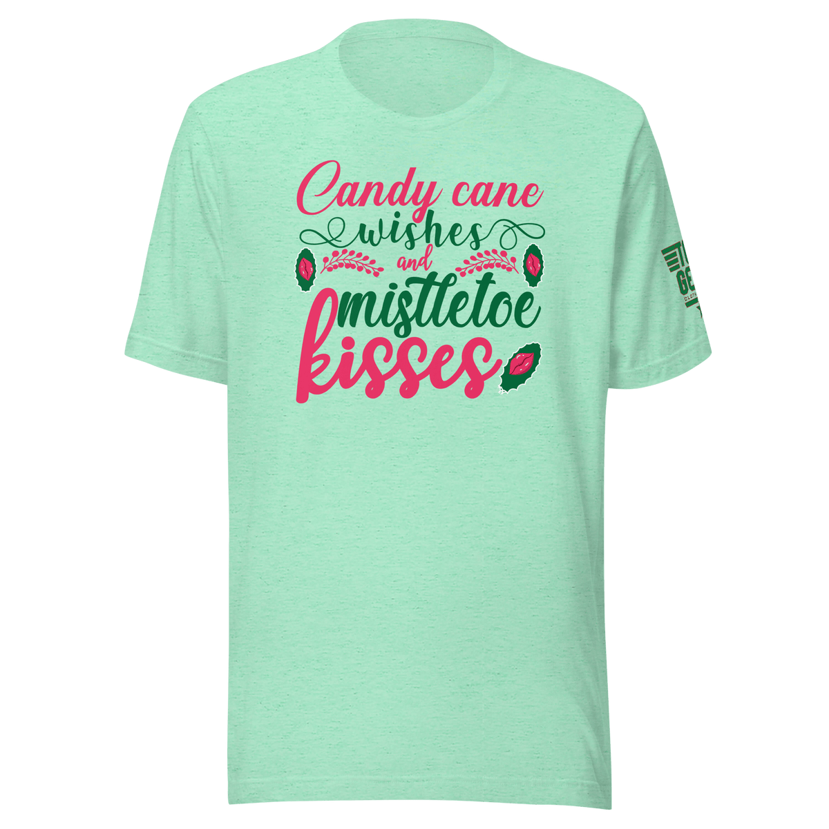 Top Gear Heather Mint / S Candy Cane Wishes T-Shirt