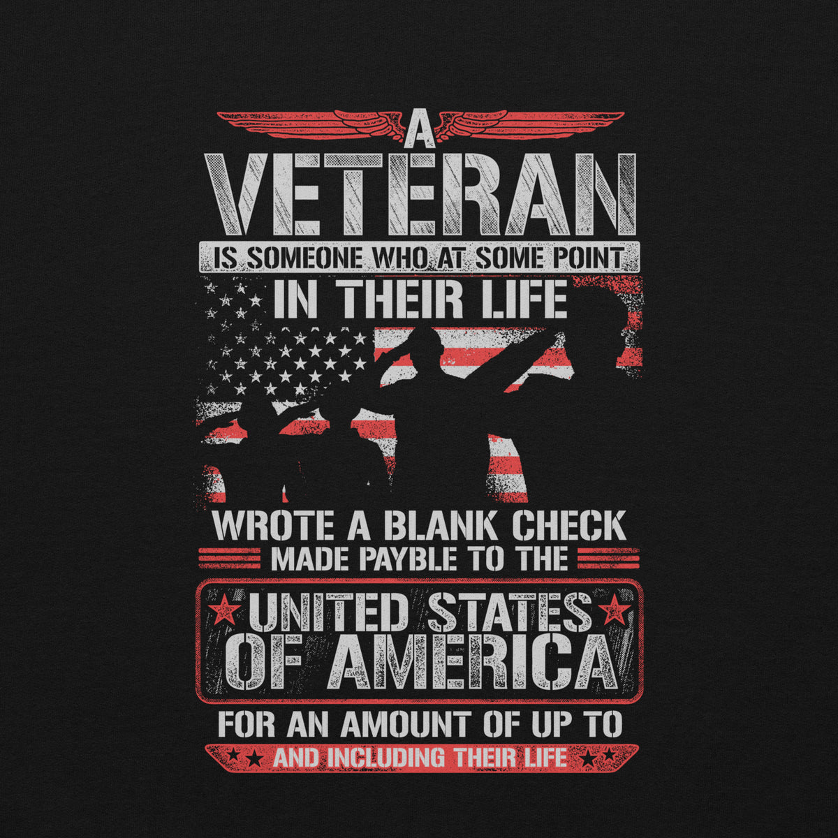 Veteran's Blank Check Hoodie