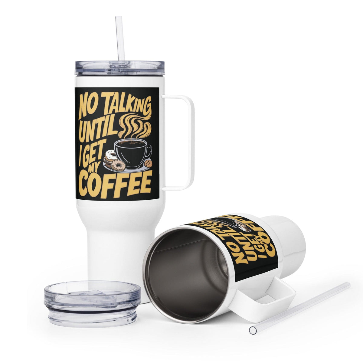 Top Gear 40 oz No Talking Until Coffee Stainless Steel Tumbler