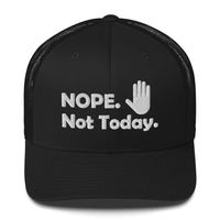 Top Gear Black Nope Not Today Trucker Hat