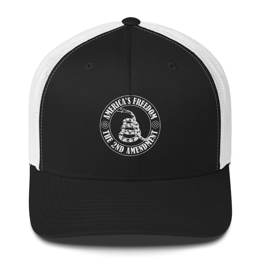 Top Gear Black/ White America's Freedom 2A Trucker Cap