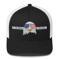Top Gear Black/ White American Freedom Trucker Hat