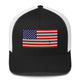 Top Gear Black/ White Classic American Flag Trucker Hat