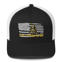 Top Gear Black/ White Don't Tread On Me Trucker Hat
