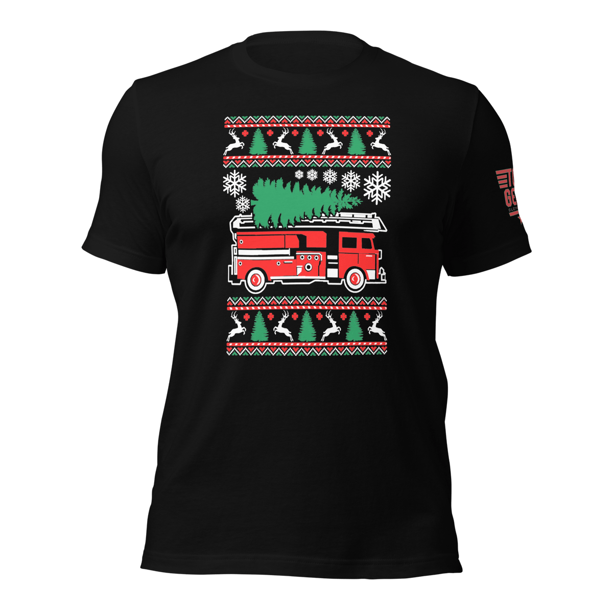 Top Gear Black / XS Christmas Fire Truck T-Shirt