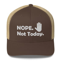 Top Gear Brown/ Khaki Nope Not Today Trucker Hat