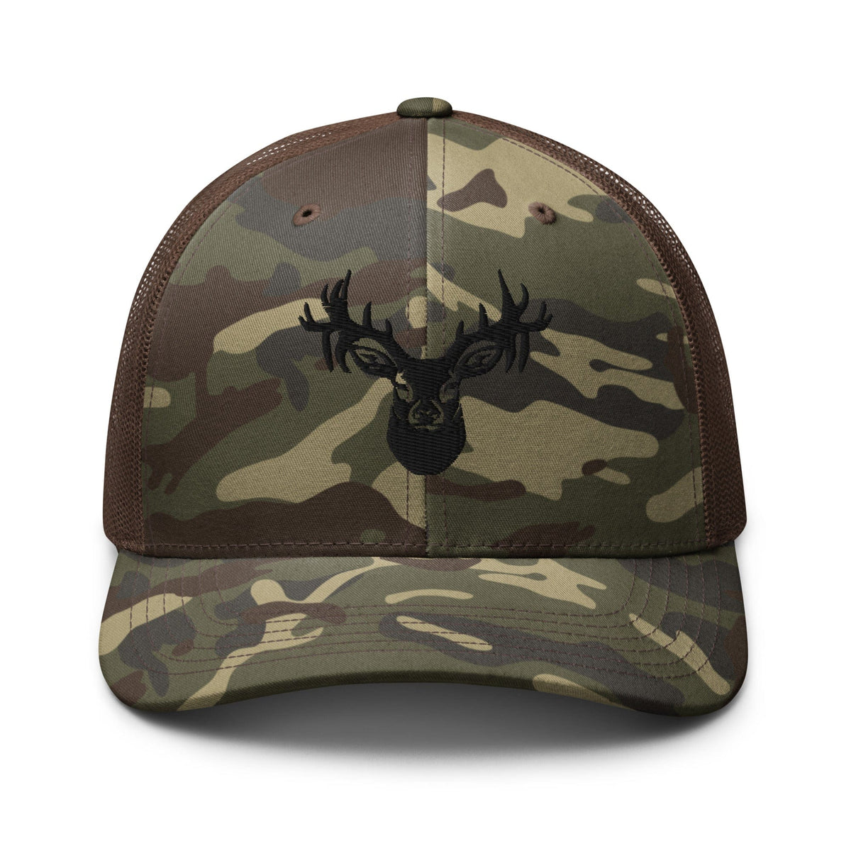 Top Gear Camo/Brown Whitetail Buck Camouflage Trucker Hat