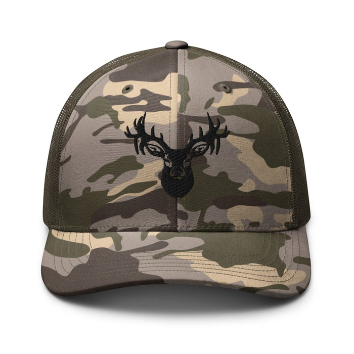 Top Gear Camo/Olive Whitetail Buck Camouflage Trucker Hat
