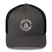 Top Gear Charcoal/ Black America's Freedom 2A Trucker Cap
