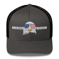 Top Gear Charcoal/ Black American Freedom Trucker Hat