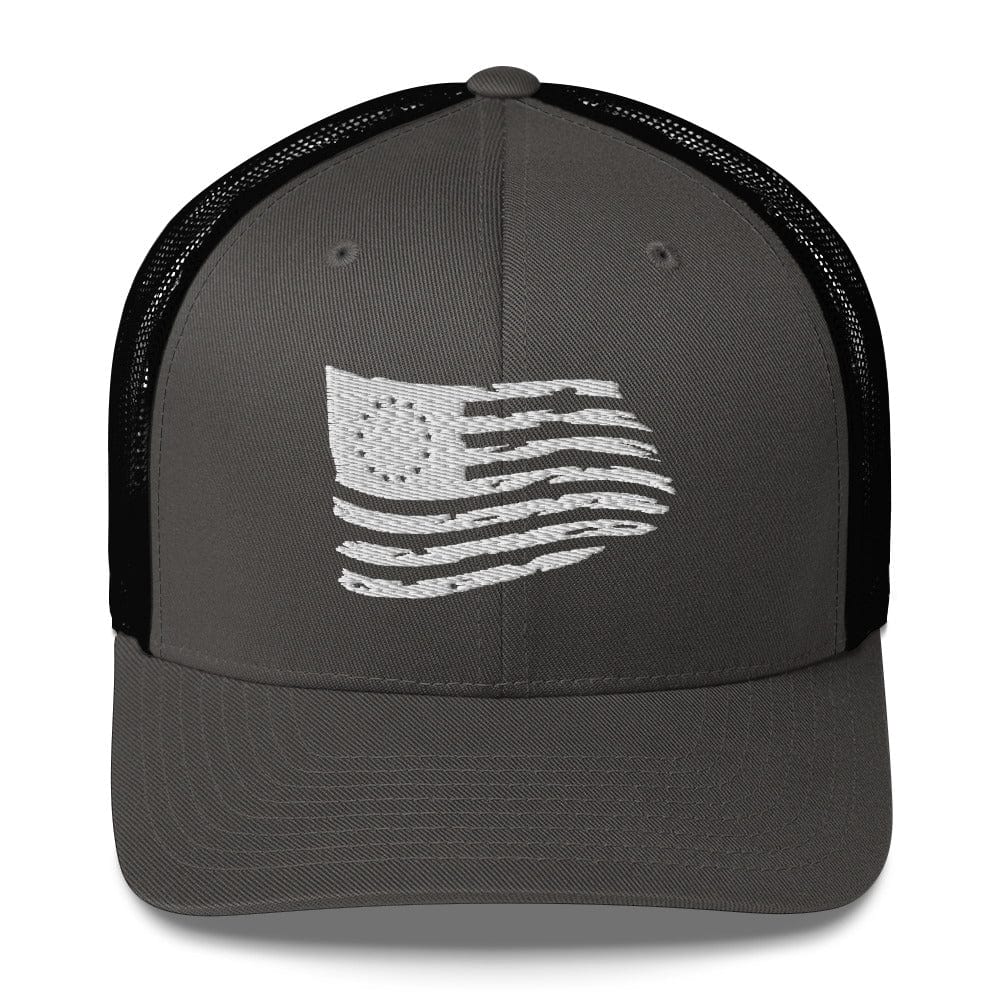 Top Gear Charcoal/ Black Betsy Ross Flag Trucker Hat