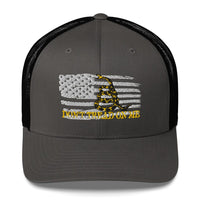 Top Gear Charcoal/ Black Don't Tread On Me Trucker Hat