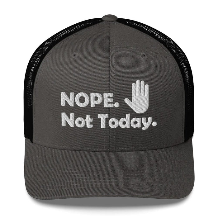 Top Gear Charcoal/ Black Nope Not Today Trucker Hat