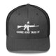 Top Gear Dark Heather Gray Come and Take It Trucker Cap