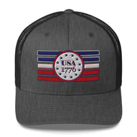 Top Gear Dark Heather Gray USA 1776 Trucker Cap