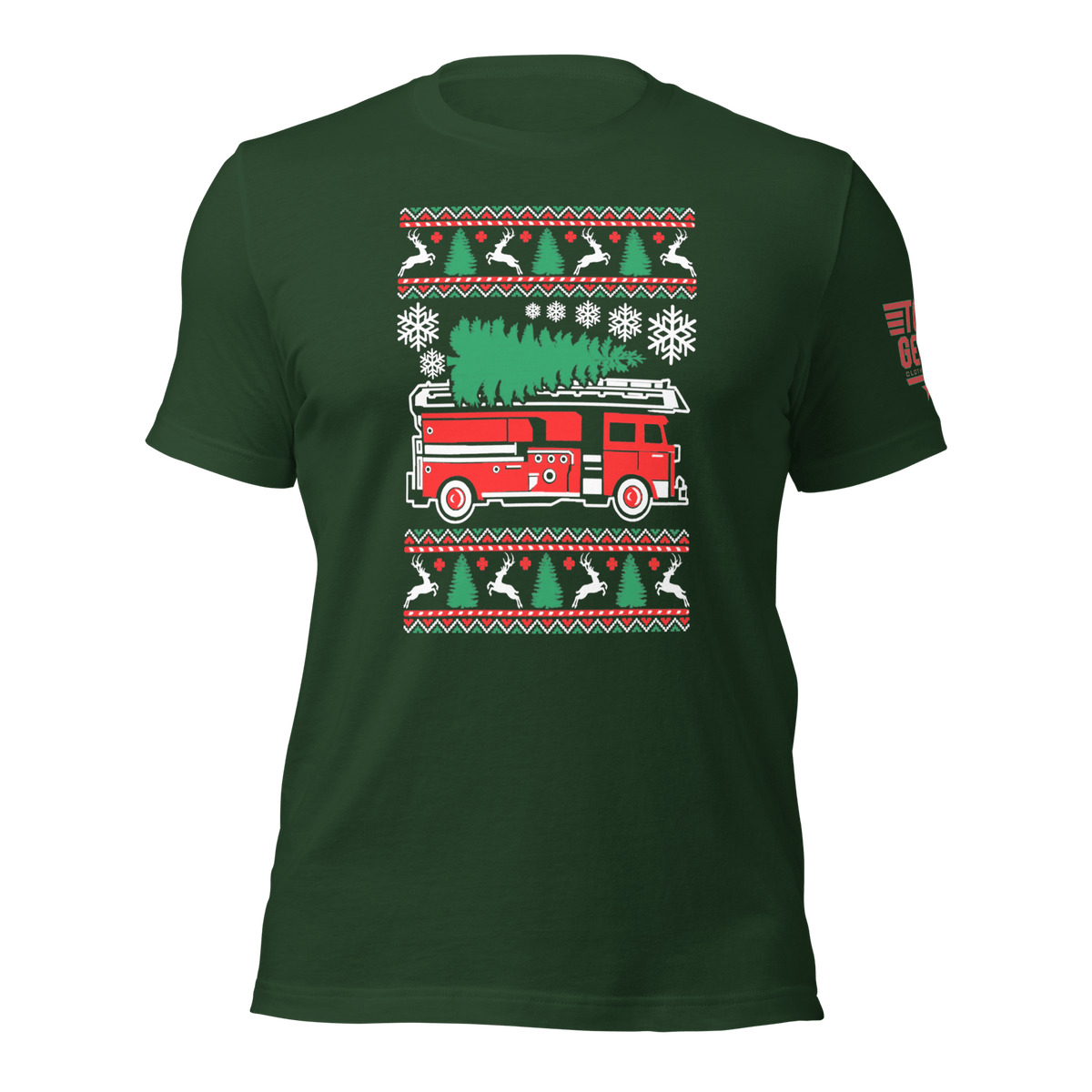 Top Gear Forest / S Christmas Fire Truck T-Shirt