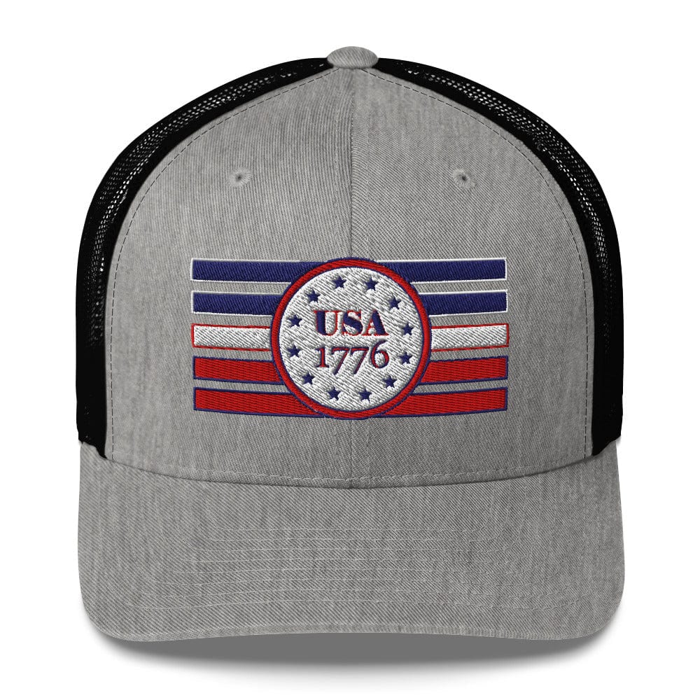 Top Gear Heather/ Black USA 1776 Trucker Cap