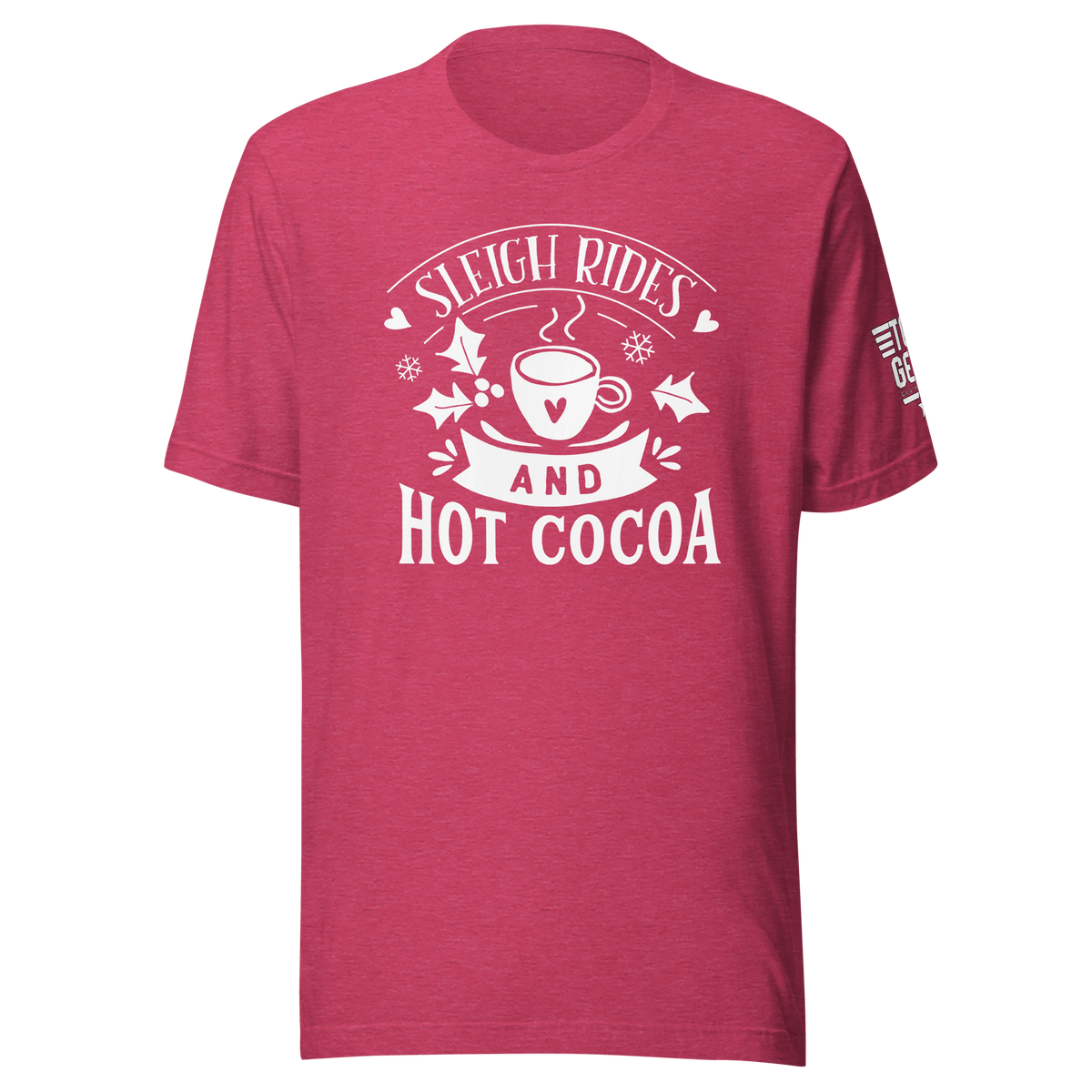 Top Gear Heather Raspberry / S Sleigh Rides & Hot Cocoa T-Shirt