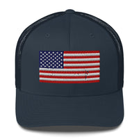 Top Gear Navy Classic American Flag Trucker Hat