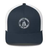 Top Gear Navy/ White America's Freedom 2A Trucker Cap