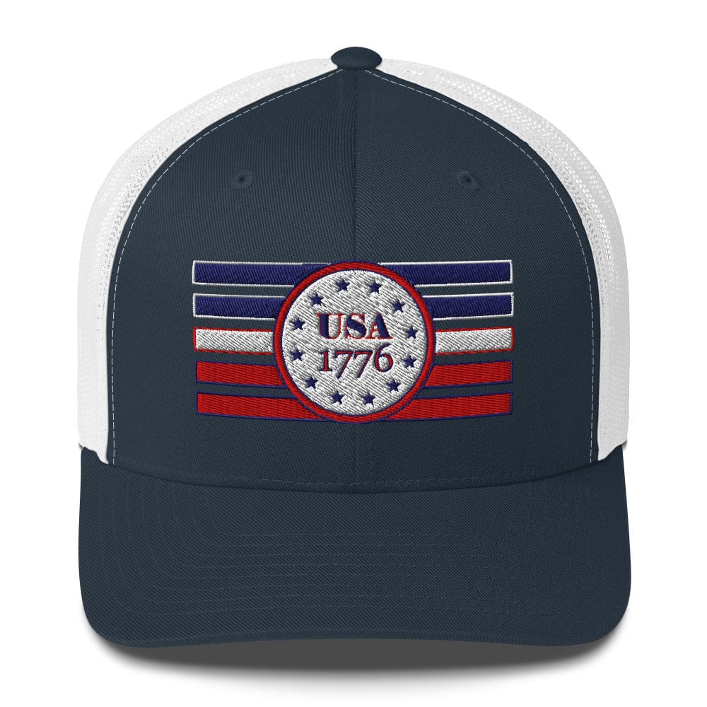 Top Gear Navy/ White USA 1776 Trucker Cap