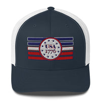 Top Gear Navy/ White USA 1776 Trucker Cap