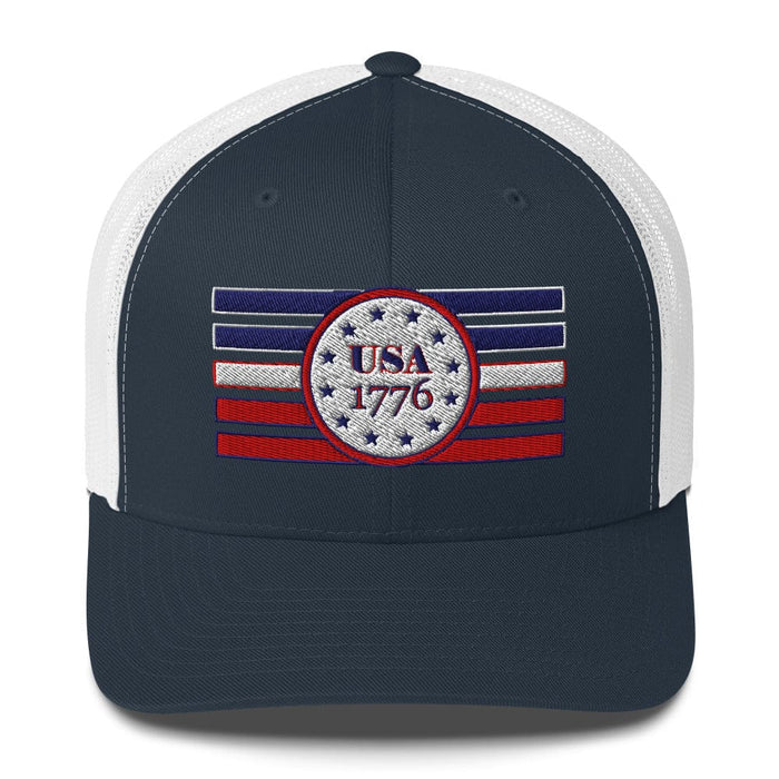Top Gear Navy/ White USA 1776 Trucker Cap