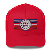 Top Gear Red USA 1776 Trucker Cap
