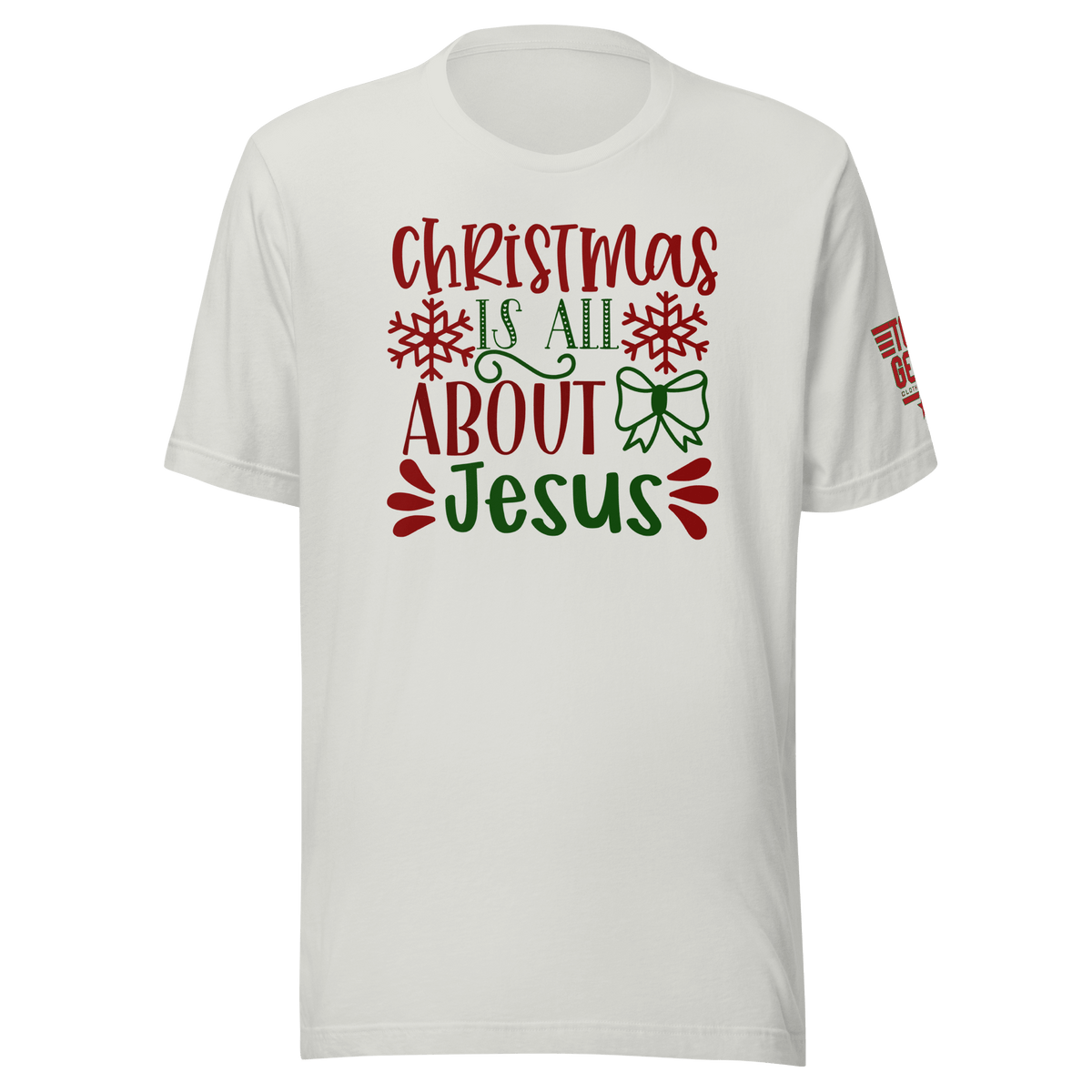 Top Gear Silver / S Christmas is All About Jesus T-Shirt